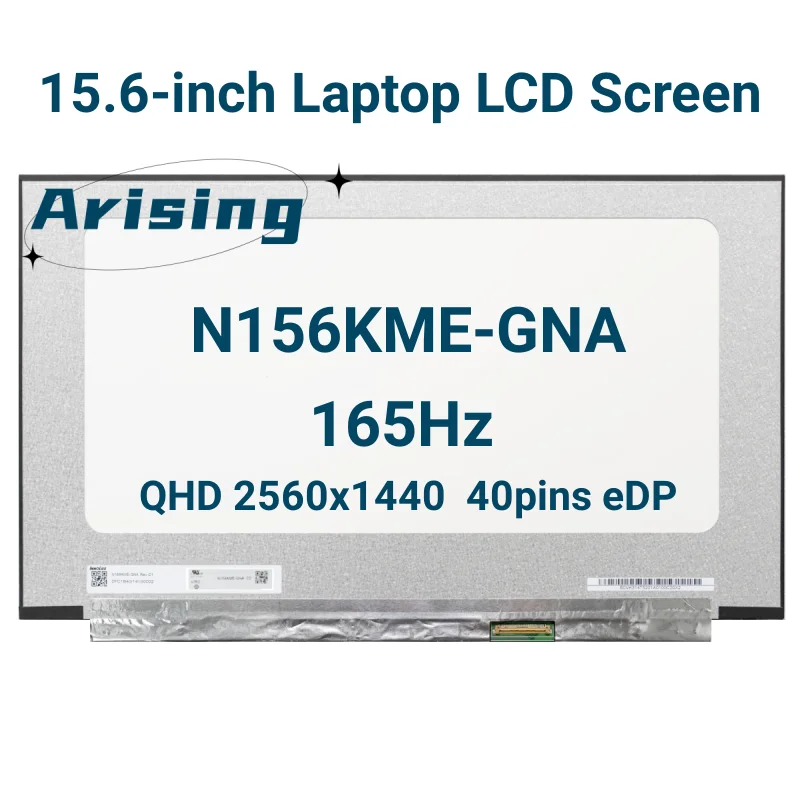 Ʈ LCD ũ N156KME-GNA, NE156QHM-NY5 100% DCI-P3, QHD 2560x1440, ӿ ÷ г ü, 40 , 15.6 ġ, 165Hz
